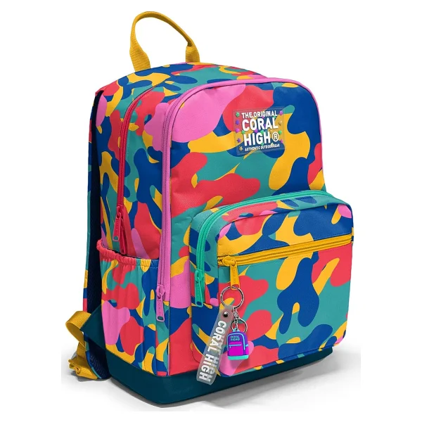 Coral High 33224 Papatya Desenli 4 Bölmeli Okul Sırt Çantası - Görsel 9