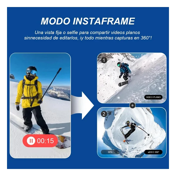 Insta360 X5 Aksiyon Kamerası - Motosiklet Kiti - Görsel 3