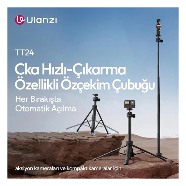 Ulanzi TT24 CKA S044 Selfie Çubuğu - Görsel 3