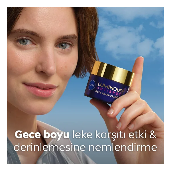 NIVEA Luminous630 Thiamidol Etkili Leke Karşıtı Gece Yüz Bakım Kremi 50ml, Hyaluronik Asit, Nemlendirici - Görsel 4