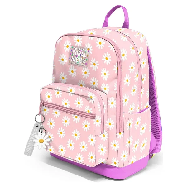 Coral High 33224 Papatya Desenli 4 Bölmeli Okul Sırt Çantası - Görsel 7