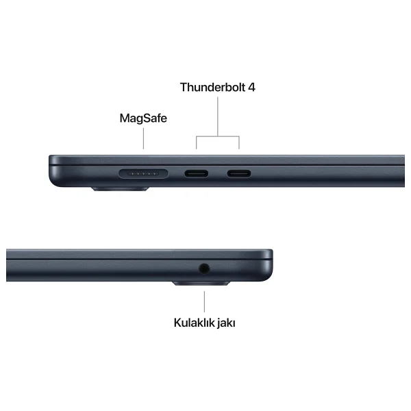 MacBook Air M5 16 GB 512 GB SSD 15.3" MDVH4TU/A Gece Yarısı - Görsel 4