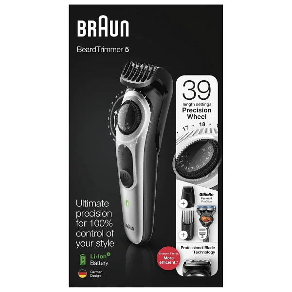 Braun BT5265 + Gillette Fusion5 ProGlide Saç ve Sakal Şekillendirici - Görsel 7