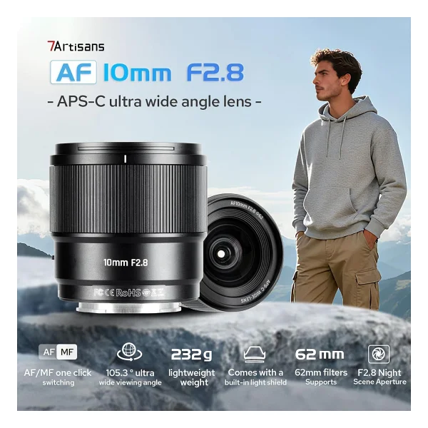 7Artisans AF 10mm f/2.8 Fujifilm Lens - Görsel 2