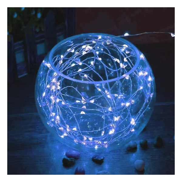 Pilli 5 Metre Dekoratif Peri Led Beyaz Aydınlatma Süsleme Lambası - Görsel 3