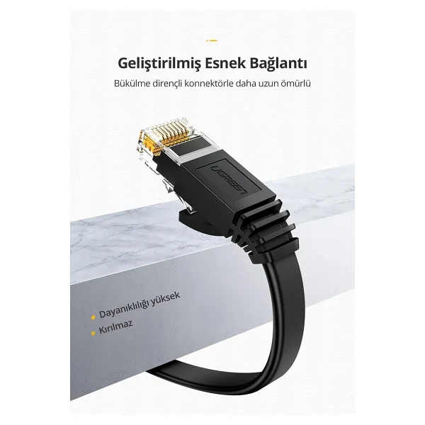 Ugreen Flat 5 m CAT6 Patch Kablo - Görsel 2