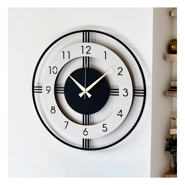 Lupokraft Dekoratif Yeni Modern Mintaka Ahşap Duvar Saati 48cm - Görsel 5