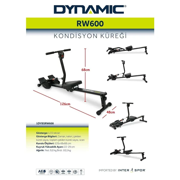 Dynamic RW600 Amortisörlü Kondisyon Küreği - Görsel 2