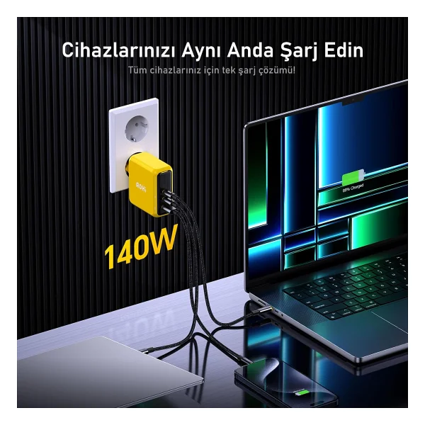 Aohi Magcube 140 W Hızlı Şarj Adaptörü - Görsel 5