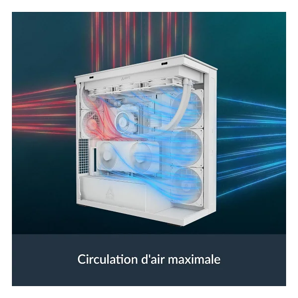 Arctic Xtender ARGB Fanlı Beyaz E-ATX Oyuncu Kasası - Görsel 6