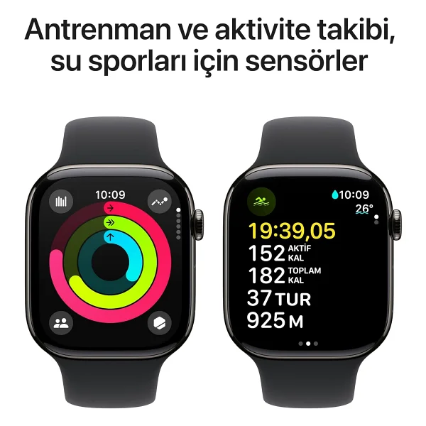 Apple Watch Series 10 GPS + Cellular 46mm Titanyum Kasa Spor Kordon Akıllı Saat - Görsel 4