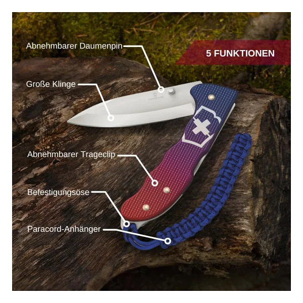 Victorinox Evoke 0.9415.D221 Mavi-Kırmızı Çakı - Görsel 4