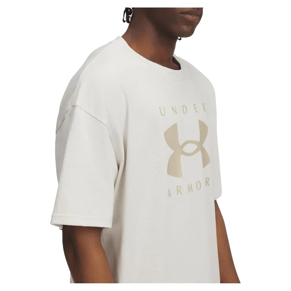 Under Armour UA Heavyweight Branded 1389146 Kısa Kollu Bisiklet Yaka Erkek Oversize Tişört - Görsel 3