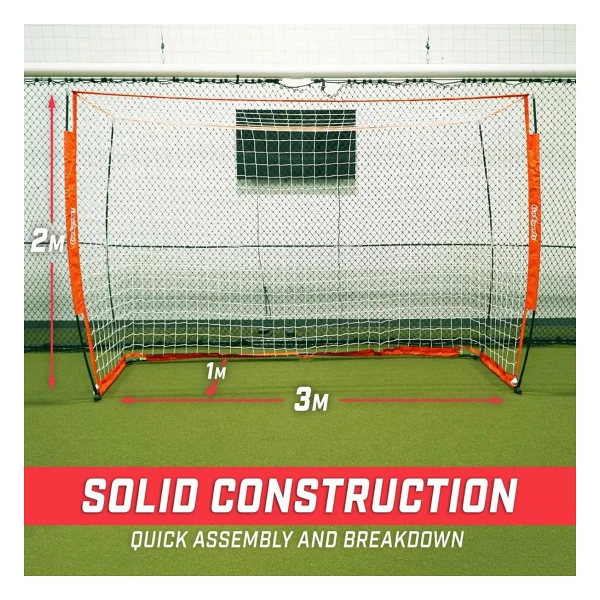 GoSports Elit Futsal Futbol Kalesi - 3 M x 2 M Boyut, Katlanabilir Yay Tipi Çerçeve ve Ağ - Profesyoneller Gibi Oynayın ve Eğitin, Taşıma Çantası ve Çeviklik Konileri İçerir - Görsel 5