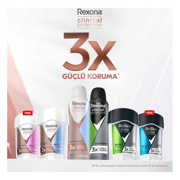 Rexona Clinical Protection Shower Clean 45 ml Kadın Stick Deodorant - Görsel 7
