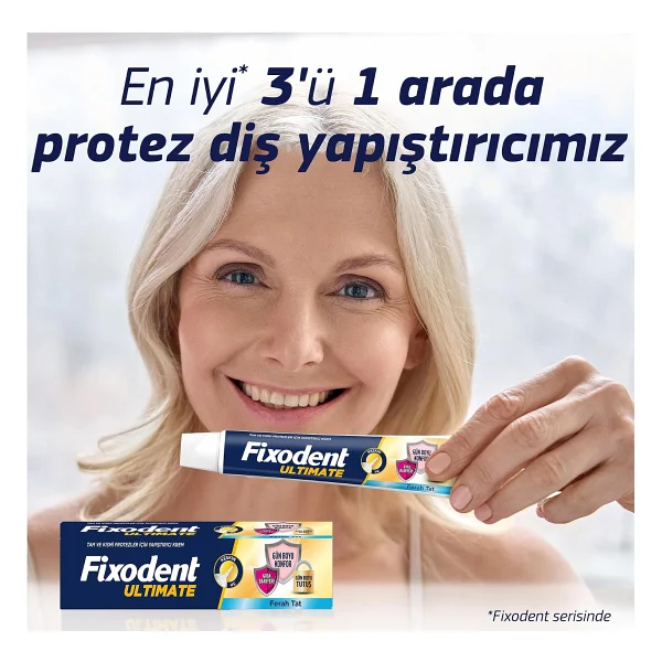 Fixodent Ultimate Ferah Tat 40 gr Protez Diş Yapıştırıcı - Görsel 7