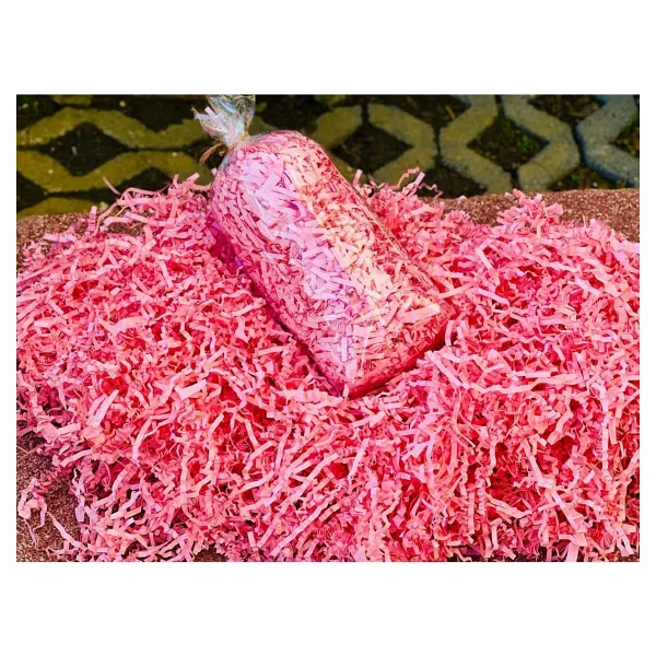 Toz Pembe Z Zigzag Kırpık Kağıt - Hediye Kutu İçi Dolgu Süsleme ve dolgu Malzemesi 25 gr - Görsel 2