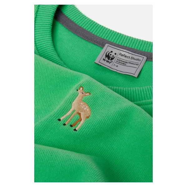 WWF Market Üniseks Çocuk Ceylan Sweatshirt Su Yeşili 8-9 Yaş - Görsel 3