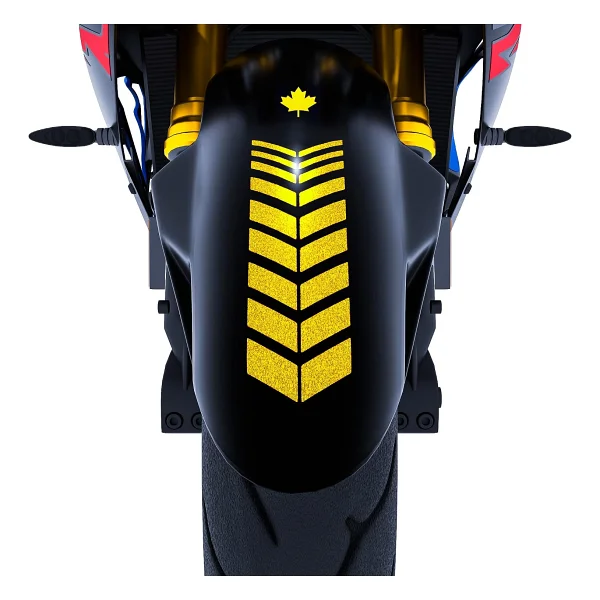 2 Adet Sport Motosiklet Çamurluk Reflektif Sarı Kask Sticker Çınar Extreme - Görsel 4