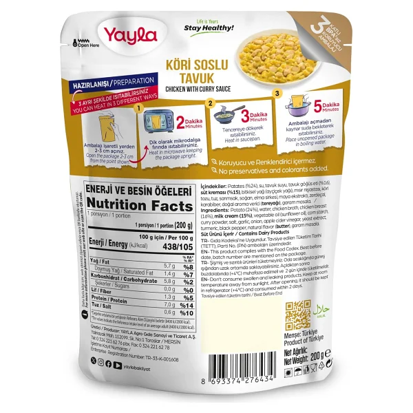 Yayla Köri Soslu Tavuk 200 gr - Görsel 2
