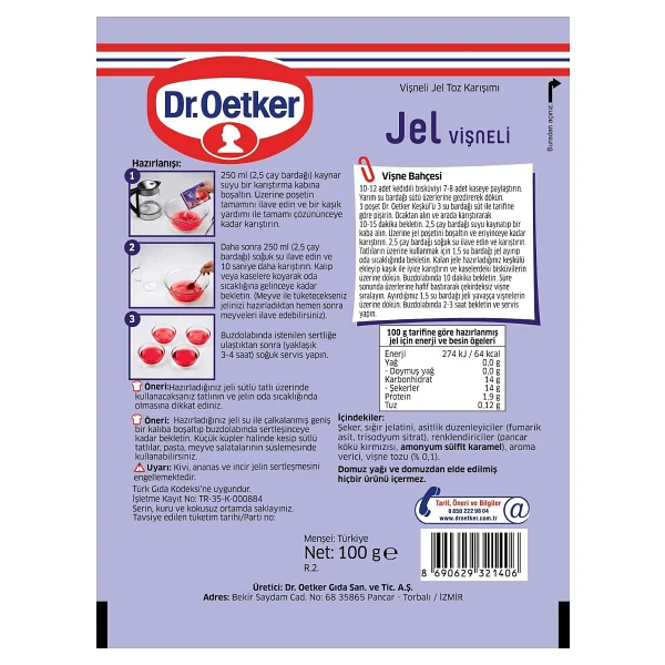 Dr. Oetker 100 gr Vişne Aromalı Jel - Görsel 2