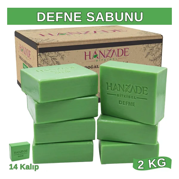 Hanzade Bitkisel Doğal El Yapımı Hatay Defne Sabunu 2 KG - Görsel 2