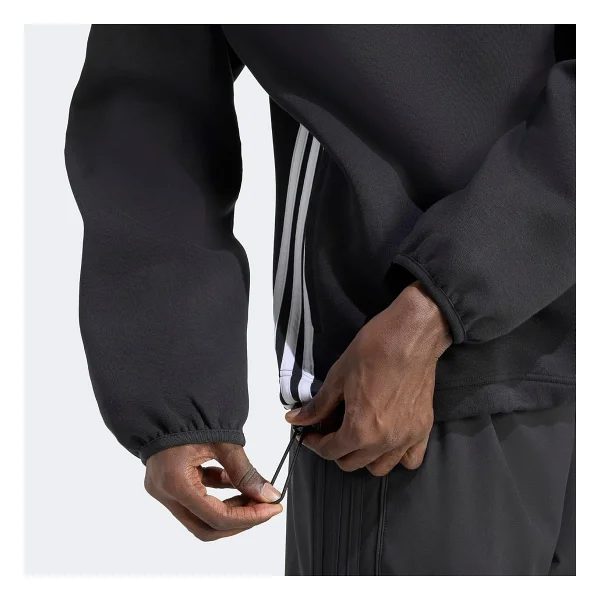 Adidas Adicolor Spacer Drill JW5958 Yarım Fermuarlı Siyah Erkek Sweatshirt - Görsel 4