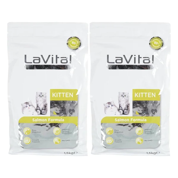 LaVital Kitten Somonlu 1.5 kg Yavru Kedi Maması - Görsel 6