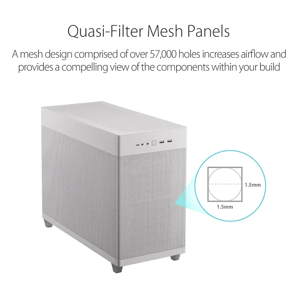Asus Prime AP201 Mesh Fanlı Micro ATX Bilgisayar Kasası - Görsel 3
