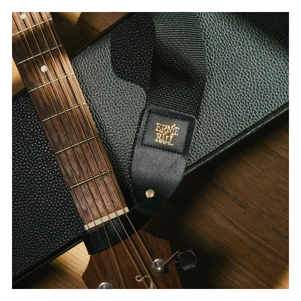 Ernie Ball Polypro Black Akustik Gitar Askısı Siyah - Görsel 2