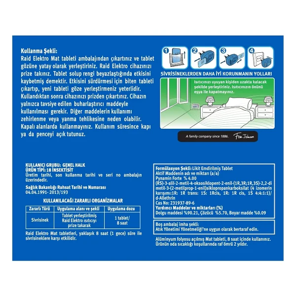 Raid Elektro Cihaz + 10 Mat Tablet - Görsel 2