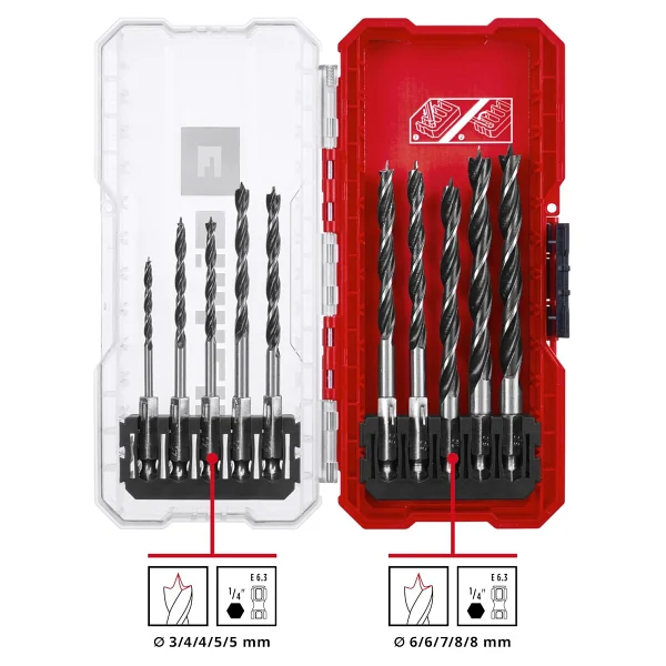 Einhell S-CASE 49108733 10 Parça Ahşap Matkap Ucu Seti - Görsel 2