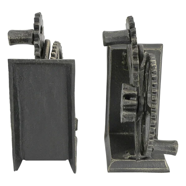 Design Toscano QH9631 Endüstriyel Dişli Steampunk Dekor Kitap Destekleri, 38 cm, İkili Set, Çok Renkli - Görsel 3