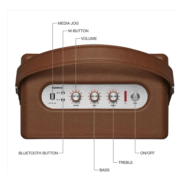 Marshall Kilburn III Kahverengi Bluetooth Hoparlör - Görsel 6