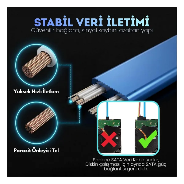 Furalis SATA 3.0 Data Kablosu 40 cm - 6Gbps'ye Kadar Hız - 90° Dirsek Uç - Yassı Kablo - Kilitli Konnektör - HDD, SSD Uyumlu - SATA III Veri Kablosu - PC ve Harici Kasa İçin - Görsel 6