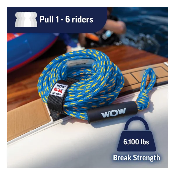 WOW Sports -)Ağır Hizmet RopeWOW Watersports, 11-3020 Dünya, 6 Riders, 60 Ayaklar Çekme Halatı kadar 6100 Köpük Şamandıralar a Yüzer, Molası Gücü Pounds - Görsel 2