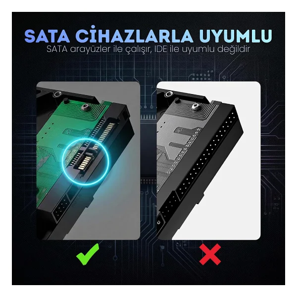 Furalis SATA 3.0 Data Kablosu 40 cm - 6Gbps'ye Kadar Hız - 90° Dirsek Uç - Yassı Kablo - Kilitli Konnektör - HDD, SSD Uyumlu - SATA III Veri Kablosu - PC ve Harici Kasa İçin - Görsel 9