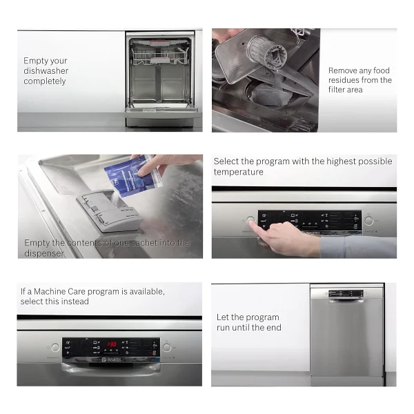 Bosch Siemens Profilo Bulaşık Makinesi Toz Temizleyici, (3'lü Paket 3x 45 g) - Görsel 4