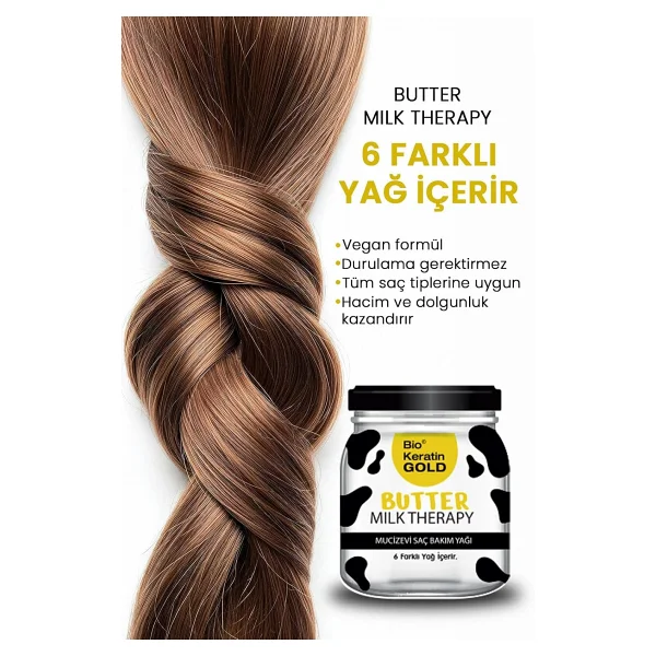 Milk Therapy Bio Butter Saç Bakım Yağı 210ML - Görsel 5