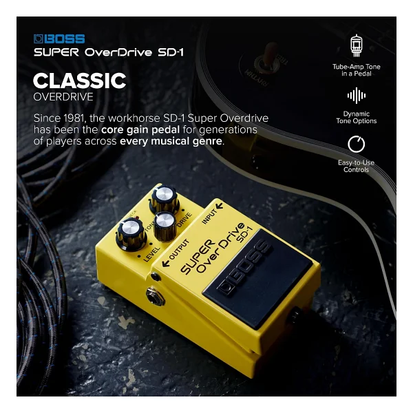 Boss SD-1 Super OverDrive Compact Pedal - Görsel 2