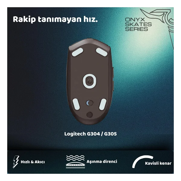 Leaf Shop Onyx Mouse Skate (Logitech G305 / G304 ile Uyumlu Skatez) - Altın - Görsel 2