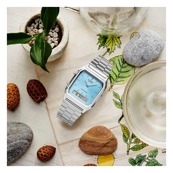 Casio Standart AQ-230A-2A1MQYDF Çelik Kordon Mavi Kol Saati - Görsel 2