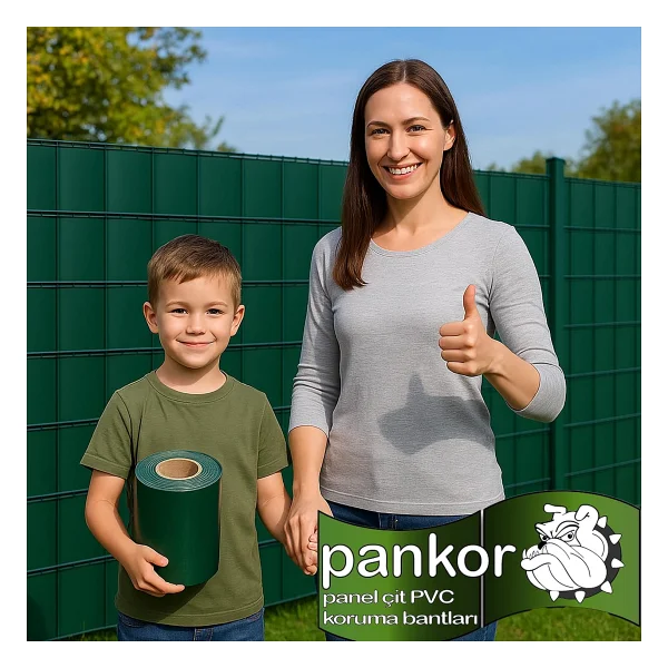 PANKOR Panel Çit PVC Koruma Bantları 50 metre (5cm, Yeşil) - Görsel 7