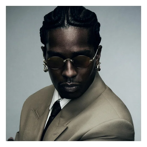 Ray-Ban Asap Rocky 3929 001/8H Arista Gold-Dark Violet Aynalı Polarize Güneş Gözlüğü - Görsel 4