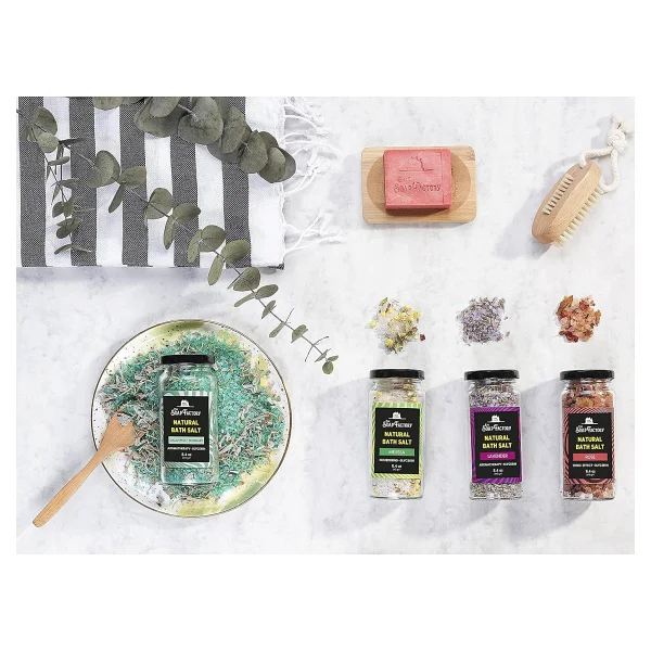 The Soap Factory Melisse Banyo Tuzu 240 g Cam - Değerli Yağlarla Mineral Zengin Banyo Tuzu Peeling - Lüks Detoks - Banyonuzda Bir Spa Deneyimi - Aroma Terapi Etkisi - Görsel 3