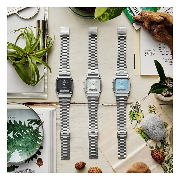 Casio Standart AQ-230A-2A1MQYDF Çelik Kordon Mavi Kol Saati - Görsel 4