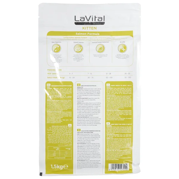 LaVital Kitten Somonlu 1.5 kg Yavru Kedi Maması - Görsel 2