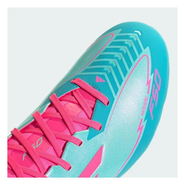 Adidas F50 Messi League FG/MG IH0928 Turkuaz-Pembe Erkek Krampon - Görsel 5