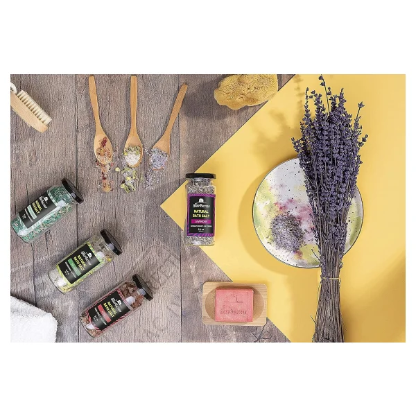The Soap Factory Melisse Banyo Tuzu 240 g Cam - Değerli Yağlarla Mineral Zengin Banyo Tuzu Peeling - Lüks Detoks - Banyonuzda Bir Spa Deneyimi - Aroma Terapi Etkisi - Görsel 2