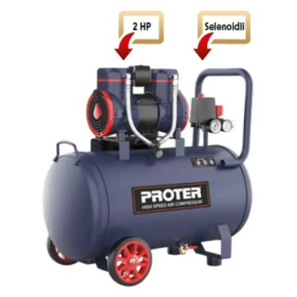 PROTER 50 Litre Hızlı Yağsız Hava Kompresörü PR 52 HZ - Görsel 6